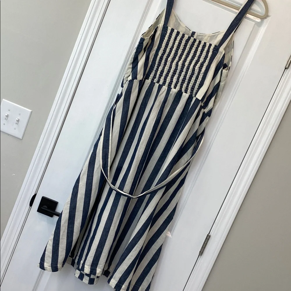 Pact cotton Navy and White Stripe Button-Front Dress - Picture 7 of 10
